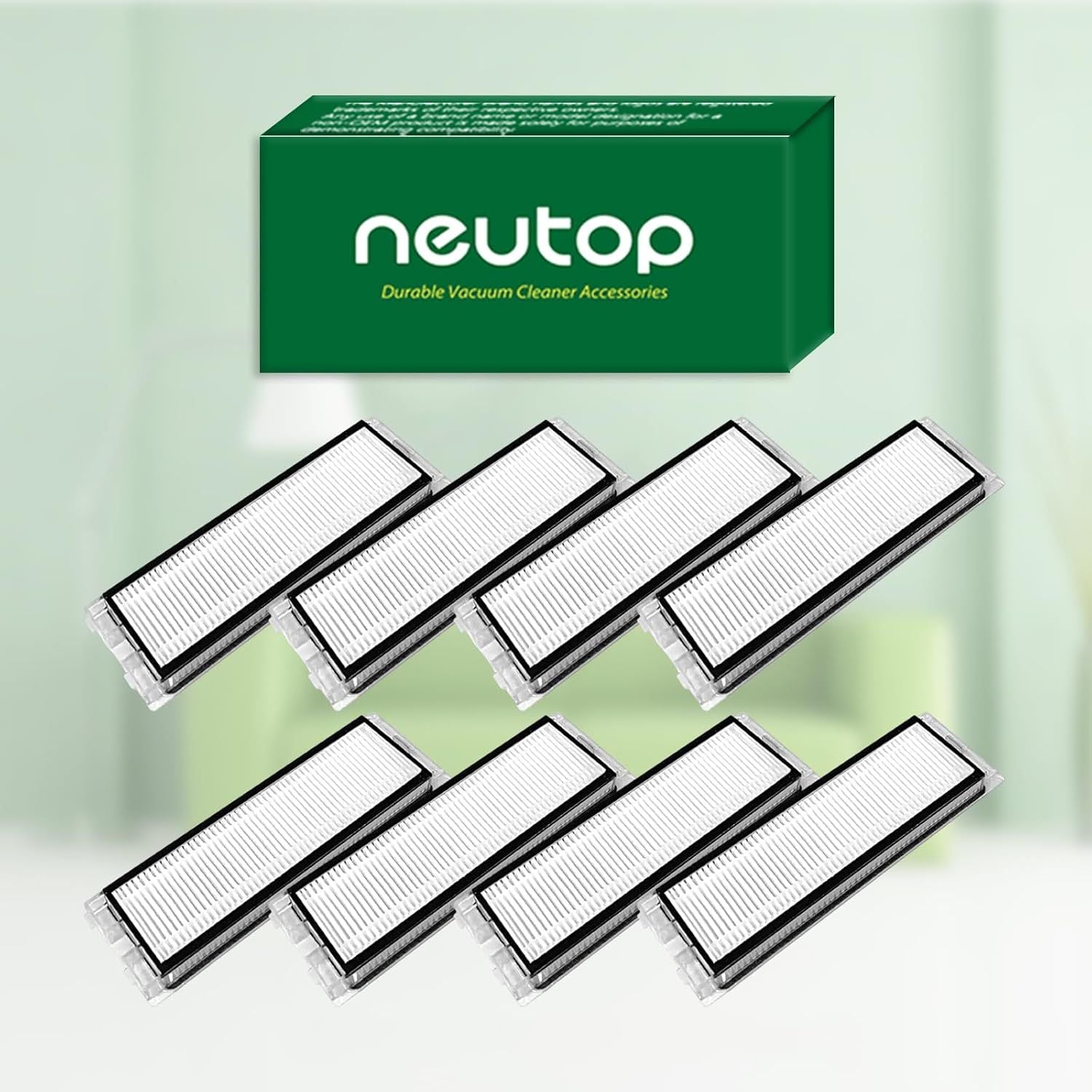 Replacement ilters Parts, Compatible with  Q Revo/Qrevo 2R3W, Robot Vacuums Cleaner Replacement Spare Parts Accessories, 8-pack.