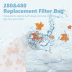 Pool Spa Zippered Bags Replacement or Polaris 280, 480 Pool Cleaner All Purpose ilter Bags K13 K16 (2 Pack)