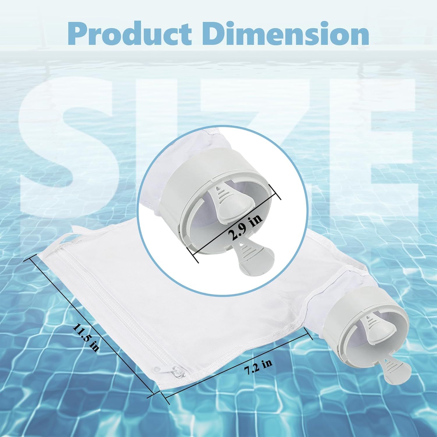 Pool Spa Zippered Bags Replacement or Polaris 280, 480 Pool Cleaner All Purpose ilter Bags K13 K16 (2 Pack)