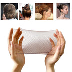 50PCS Hair Nets Invisible Elastic Edge Mesh Bun Hair Nets for Ballet Dance 20" Brown