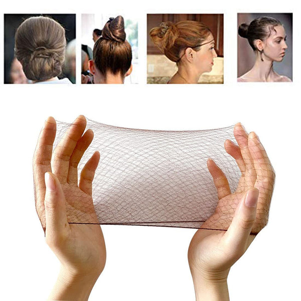 50PCS Hair Nets Invisible Elastic Edge Mesh Bun Hair Nets for Ballet Dance 20