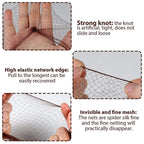 50PCS Hair Nets Invisible Elastic Edge Mesh Bun Hair Nets for Ballet Dance 20" Brown