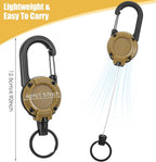 3 Pack Retractable Key Chain, Retractable Keychain Heavy Duty ID Badge Reel with Keys Ring, Keys Holder for Outdoor & Office Use