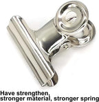 48PCS Bulldog Clips Silver 1.25 Inches,Mini Binder Clips,Metal Paper Clips with Transparent Storage Box,Hinge Clips for Crafts