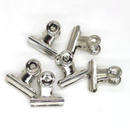 48PCS Bulldog Clips Silver 1.25 Inches,Mini Binder Clips,Metal Paper Clips with Transparent Storage Box,Hinge Clips for Crafts