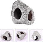 3 Pieces Rock Aquarium Decorations, Stackable Cave Aquarium Decor, Betta Fish Tank Accessories Hideout Hidden Stones Ornaments, Fish Rock House Hideaway Tunnel Fish Cave for Aquarium Shrimp Cichlid