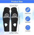Arm Sleeves for Volleyball, 10.2" Girls Volleyball Arm Sleeves with Soft Foam Arms Pads & Thumb Hole for Kids Youth Girls (Black, 1 Pair)