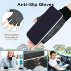 Summer Touchscreen Gloves for Women and Men, Anti-Slip Light Weight Half-Finger Gloves for Hiking, Warm Glove Cycling Driving, Cold Weather, Running, Outdoor Sports, Daily Work
