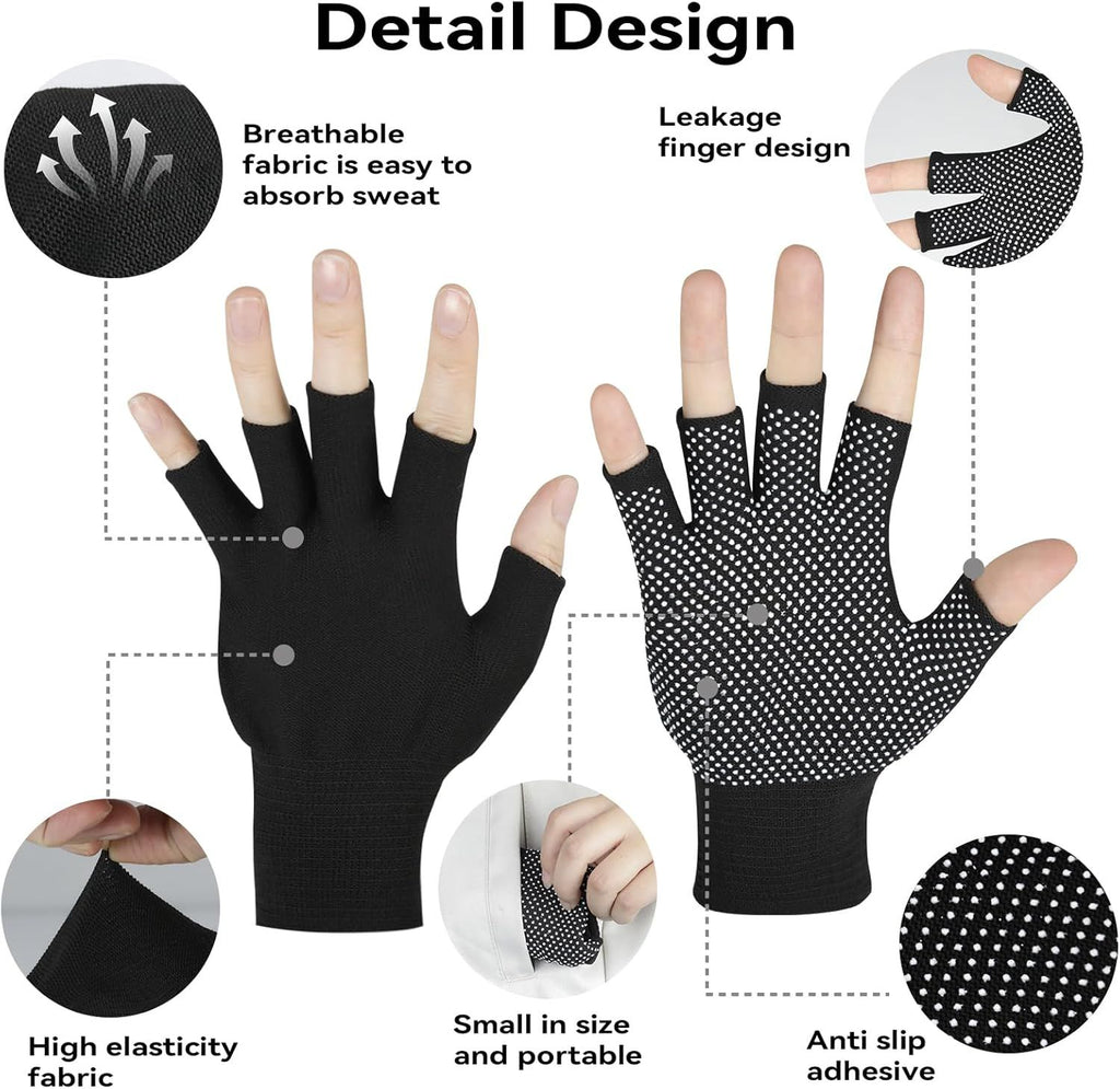 Summer Touchscreen Gloves for Women and Men, Anti-Slip Light Weight Half-Finger Gloves for Hiking, Warm Glove Cycling Driving, Cold Weather, Running, Outdoor Sports, Daily Work