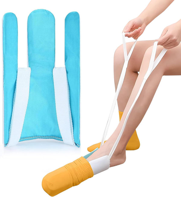 Sock Aid Device with Adjustable Pull Cords