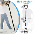 Long Leg Lifter, Leg Lifter Strap Rigid with Large Foot Loop, Legs Strap Lift for Get in and Out of Bed,Car,Wheelchair for Disables and Elderly，Foot Straps，Legs Aid Lift aids (25.5in-56in)
