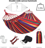 Portable Camping Hammock Lightweight Fabric Hammock for Backpacking, Beach, Patio, Backyard, Outdoor (Red)