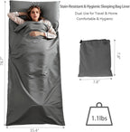 Sleeping Bag Liner Adult Sleep Sack Lightweight Portable Travel Sheets for Hotel Double Sleeping Bag Liners for Camping Backpacking Hotels