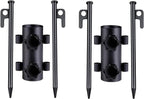 Portable Tent Holder Camping Tent Pole Holder Comes with 4 Ground Nails Tent Fixed Tube Pole Stand for Camping Fishing Hiking