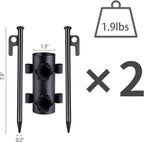 Portable Tent Holder Camping Tent Pole Holder Comes with 4 Ground Nails Tent Fixed Tube Pole Stand for Camping Fishing Hiking