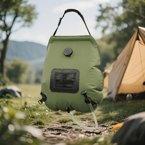 Solar Shower Bag 5 Gal/20L Solar Heating Camping Shower Bag with Shower Head Portable Shower for Beach Swimming, Hiking