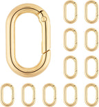 12Pack 1 Inch Small Carabiner Spring Hooks Metal Oval Clip for Purse Keychain Replacement,Climbing Hiking, Wallet,Car Key Rings