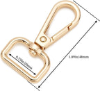 9 Pcs D Ring Swivel Lobster Claw Clasp Push Gate Snap Hooks Trigger Clips for DIY Crafts Keychain Purse Handbag Making,3/4 Inch Glod