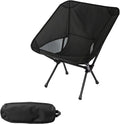 Portable Camping Chair Lightweight Foldable Outdoor Chair for Hiking Camp Backpacking Lawn Beach Fishing Picnic with Carry Bag (Black)