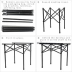 Portable Camping Table Folding Side Table Aluminum Lightweight Table with Carry Bag for Outdoor Cooking Hiking Picnics BBQ Travel (Black)