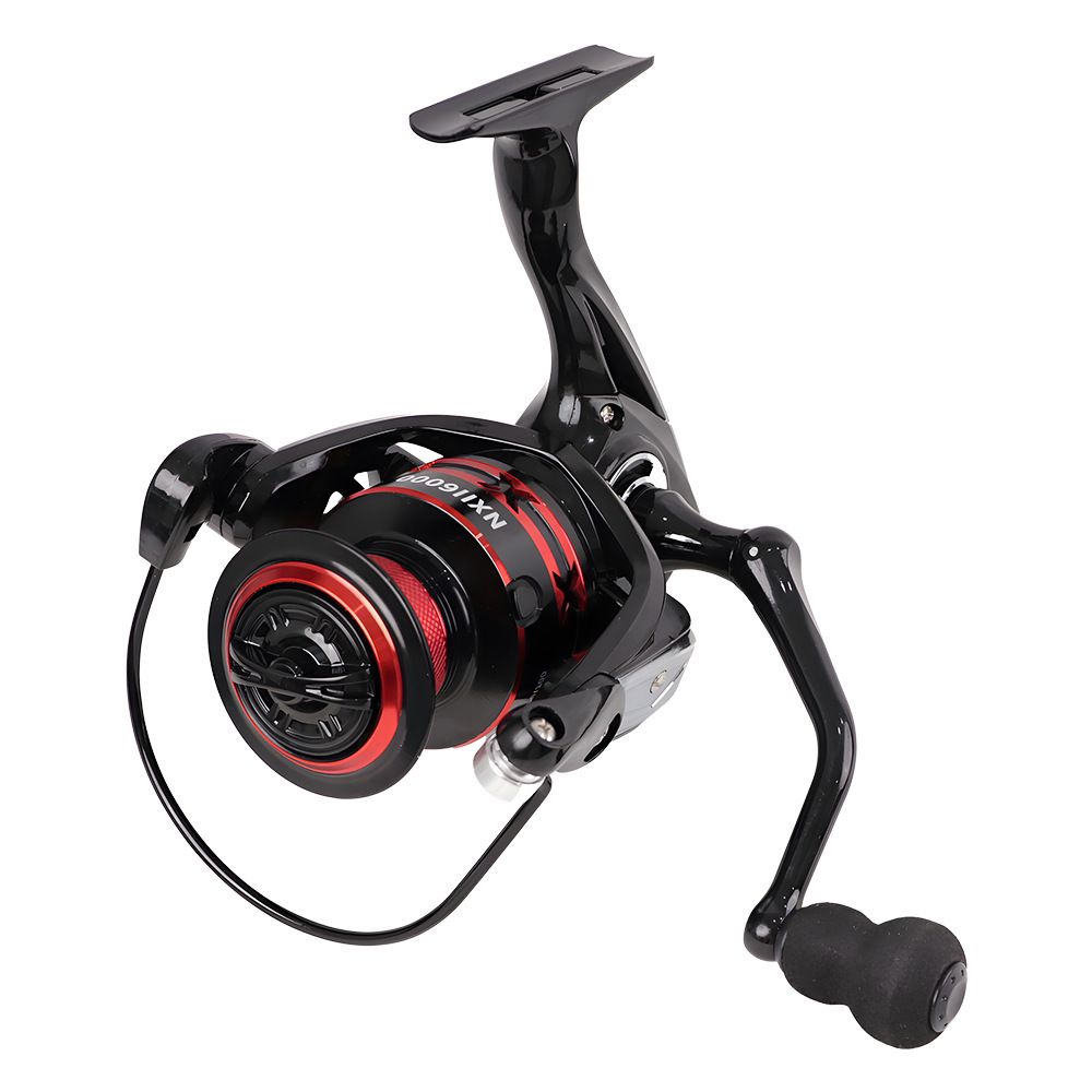 All Metal Spinning Fishing Reel - Ultra Smooth 5.2:1 Gear Ratio Saltwater Freshwater - Corrosion Resistant CNC Machined Fish Reel for Surfcasting Kayak - 2000 Size Red