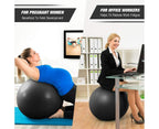 Anti-Burst Exercise Ball, Fitness & Yoga Ball Supports with Quick Pump for Gym, Chair - Diameter 65 cm