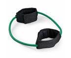 Leg Resistance Band Exercise Cord with Non-Slip Padded Ankle Cuffs - Green