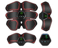 Muscle Toner Abdominal Toning Belt ABS Toner Body Muscle Trainer Wireless Portable Unisex Fitness Training Gear - Red