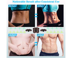 Muscle Toner Abdominal Toning Belt ABS Toner Body Muscle Trainer Wireless Portable Unisex Fitness Training Gear - Red