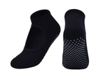 3 Pack Non Slip Grip Yoga Socks for Pilates, Barre, Home-Black