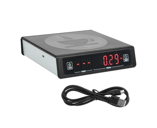 Black Coffee Baking Kitchen Electronic Scale Battery Rechargeable with Timing Function 3kg/0.1g