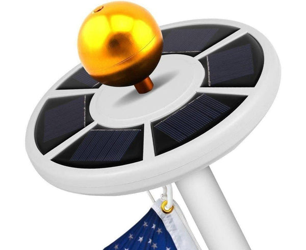Flagpole Lights,Solar Flagpole Light-White Shell,Flagpole Lights,Solar Flag Pole Light Bright 26 Led Solar Powered Waterproof