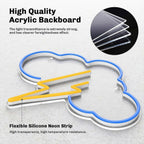 Neon Sign Acrylic Cloud Neon Battery or USB Powered Neon LED Wall Decor Neon Sign for Bedroom