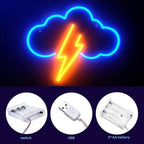 Neon Sign Acrylic Cloud Neon Battery or USB Powered Neon LED Wall Decor Neon Sign for Bedroom
