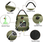 Camping Solar Shower Bag, Solar Shower Bag, Solar Camping Shower, Camping Shower Bag, Foldable Shower Bag, Switchable Shower Head for Hiking, Camping