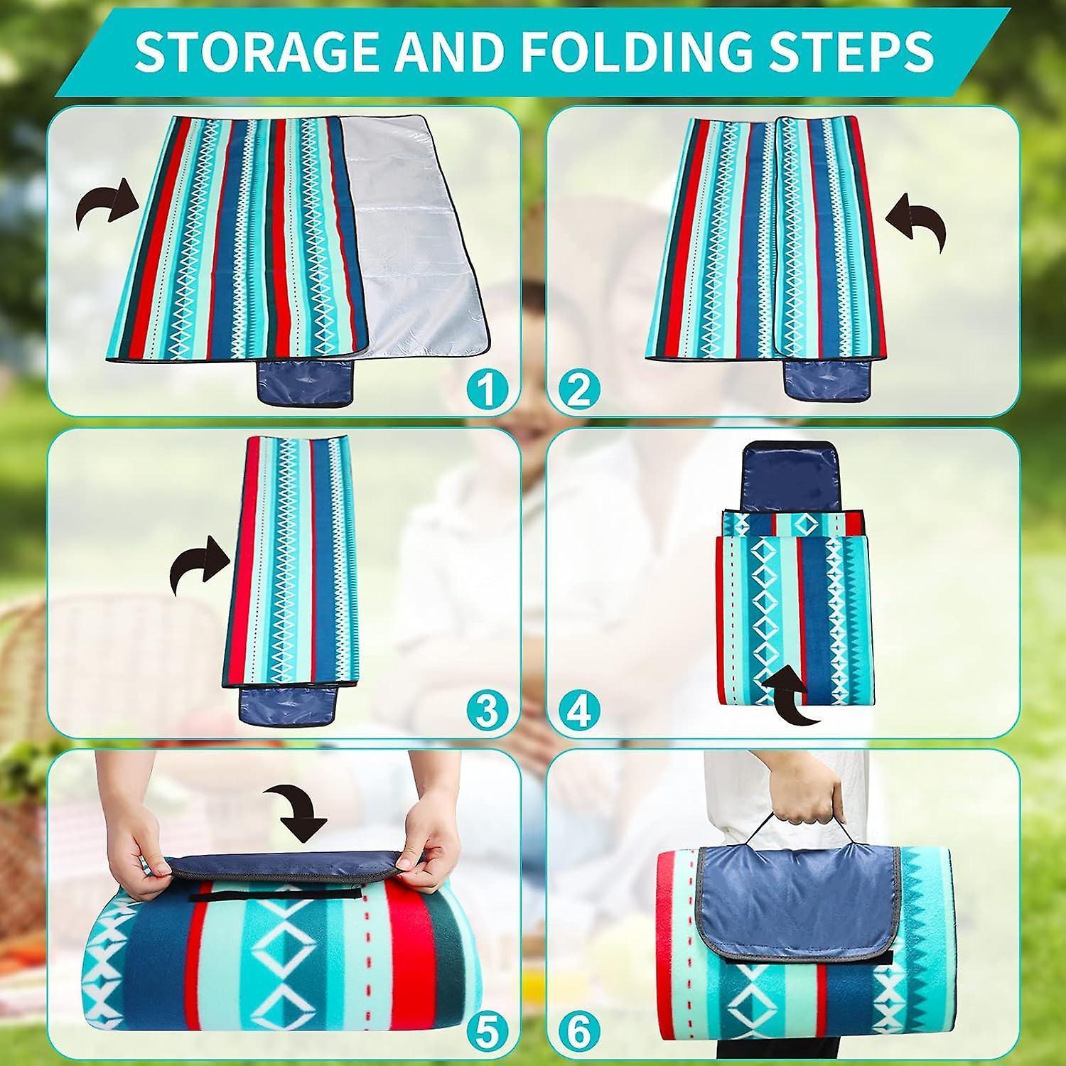 Picnic blanket waterproof picnic beach carpet pattern
