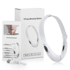 Led Photon Therapy Double Chin Removal Electric V-face Slimming Vibration Massager Face Lift Device - KKS699 White