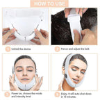 Led Photon Therapy Double Chin Removal Electric V-face Slimming Vibration Massager Face Lift Device - KKS699 White