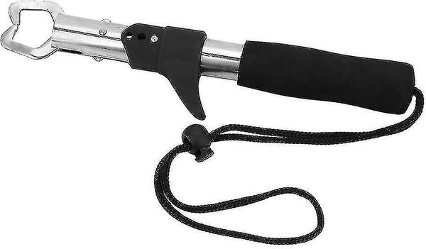 Fish Lip Gripper, Stainless Steel Fish Lip Grabber Fish Grip Holder Fishing Tackle Accessory With Rope