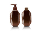 300/500ml Soap Dispenser Refillable Widely Applied PET Irregular Shampoo Pump Bottle for Home-Coffee 300ml