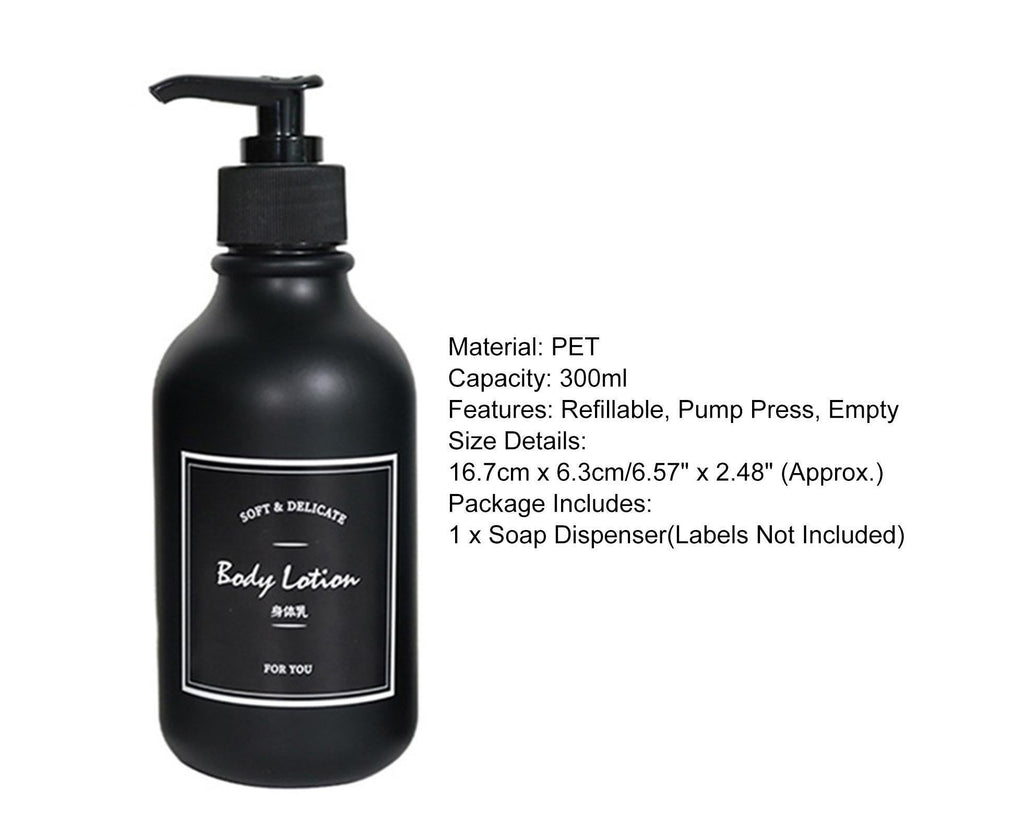 300ml Soap Dispenser Leak-proof Squeezable PET Pump Empty Shower Gel Bottle for Travel
