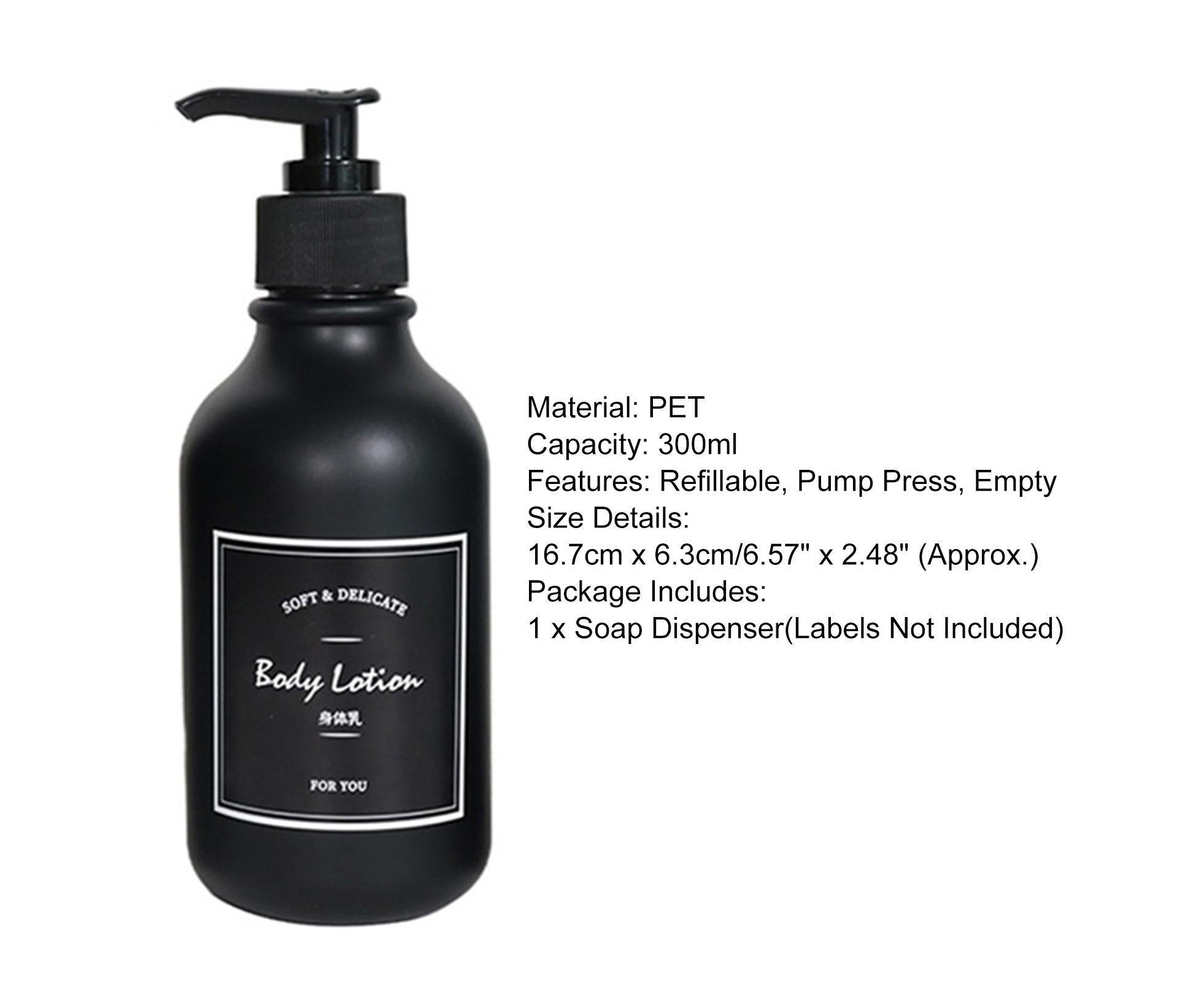 300ml Soap Dispenser Leak-proof Squeezable PET Pump Empty Shower Gel Bottle for Travel