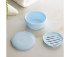 Portable Home Travel Round Plastic Bathroom Shower Soap Storage Seal Box Holder-Pink