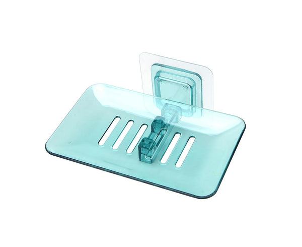 Soap Holder Easy to Install Selfdhesive PVC Bathroom Soap Holder for Home-Green