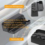 Universal Car Coin Change Organizer Compatible with Coins of Different Sizes, Car Interior Accessories
