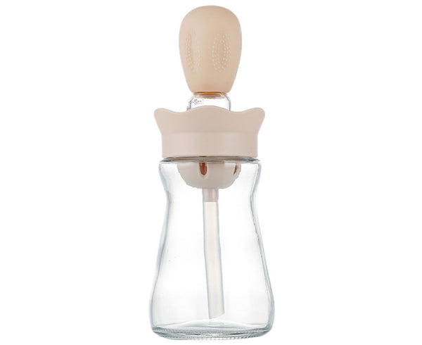 2-in-1 Glass Oil Dispenser with Silicone Brush