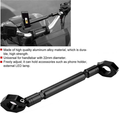 1 Piece Motorcycle Balance Bar Motorcycle Handlebar Big Car Modified Aluminum Alloy Motorcycle Balance Handlebar Cross Bar Motorcycle Accessories (Sil