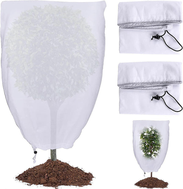 2 Pack Plant Protection Plant Overwintering Cover, Overwintering Protection Veil with Zipper for Trees, Palms, Outdoor Use (80 * 100)