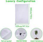 2 Pack Plant Protection Plant Overwintering Cover, Overwintering Protection Veil with Zipper for Trees, Palms, Outdoor Use (80 * 100)