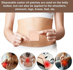 30pcs Castor Oil Pack Wrap for Belly Button, 2.76in Self-Adhesive Castor Oil